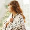 Printed Faux Rabbit Fur Throw, Lightweight Plush Cozy Soft Blanket, 50" x 60", Sand Leopard