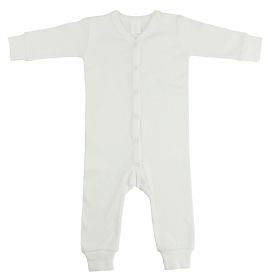 Interlock White Union Suit Long Johns (Color: White, size: medium)
