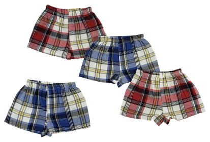 Infant Boxer Shorts - 4 pc Set (Color: Blue/Red, size: 4T)