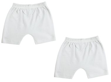 Infant Shorts - 2 Pack (Color: White, size: medium)