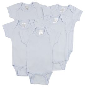 Short Sleeve One Piece 5 Pack (Color: Blue, size: small)