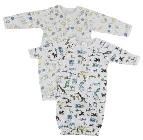 Infant Gowns - 2 Pack (Color: Print, size: Newborn)