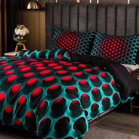 3pcs Y2K Stereoscopic Dense Holes Pattern Bedding Set; Colorful Duvet Cover Set (Without Quilt) (size: TWIN)