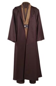 Adult Tunic Costume For Jedi Outfit Skywalker Halloween Cosplay Costume Hooded Robe Cloak Full Set Uniform Three Versions (size: 3XL)