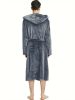 Mens Cozy Hooded Robe Trendy Warm Comfy Lounge Wear