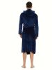 Mens Cozy Hooded Robe Trendy Warm Comfy Lounge Wear